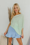 "Just Flaunt It" Printed One-Shoulder Top - Mint