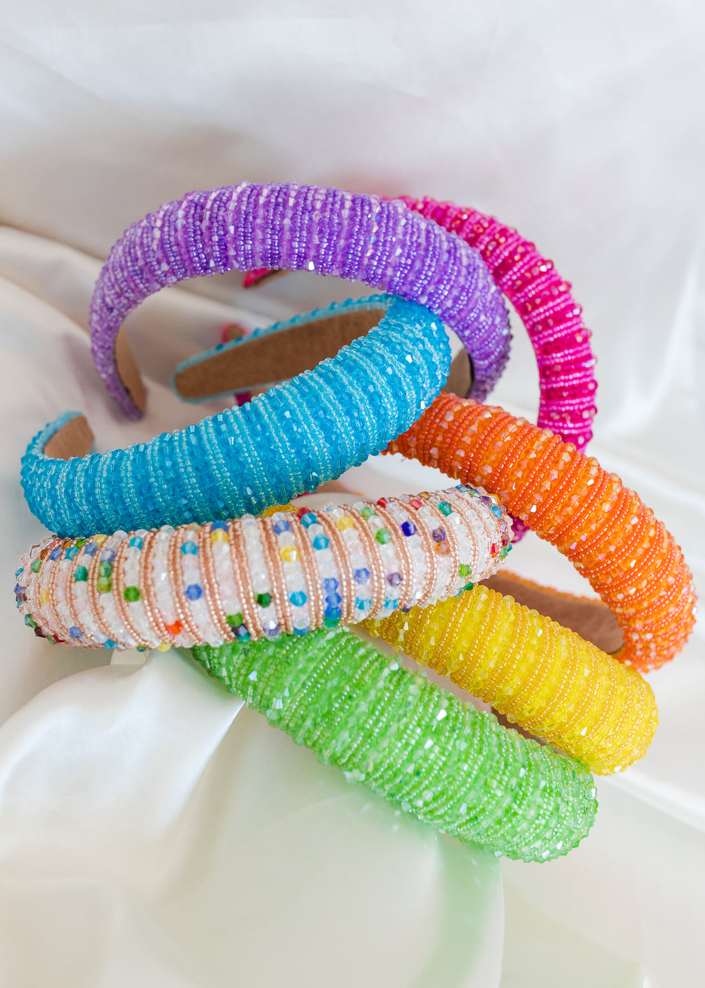 "Hair Comes Trouble" Crystal Beaded Headband - 7 Colors