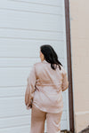 "Time Passes On" Taupe Satin 2-Piece - XL+