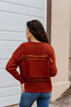 "Sweet Jane" Crochet Sweater - Rust
