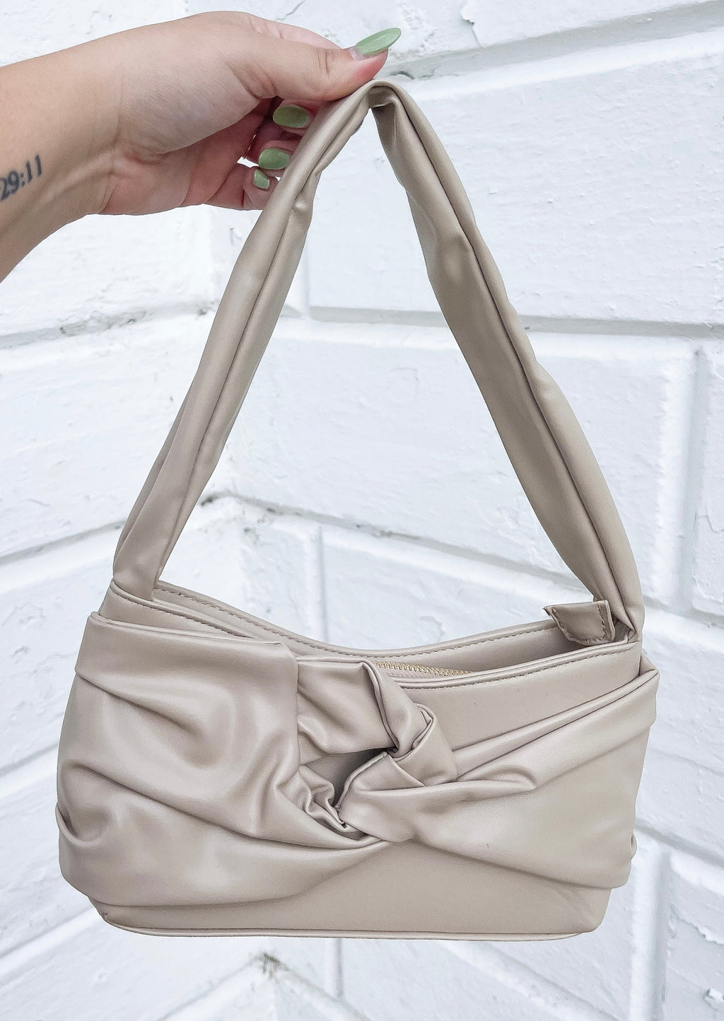 Faux Leather Knot Mini Purse