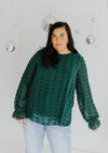 "As It Happens" Dk. Green Longsleeve Top - XL+