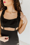 "Against The Odds" Front Cutout Dress - Black
