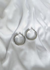 Chunky Hoop Earrings - Silver