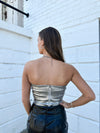 "Band's Top Volume" Chrome Corset Top
