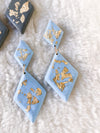 Double Rhombus Clay Statement Earrings - 2 Colors