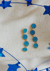 Smiley Drop Earrings - Blue