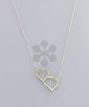 Metal Initial Pendant Necklace - 2 Colors