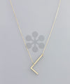 Metal Initial Pendant Necklace - 2 Colors