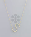 Metal Initial Pendant Necklace - 2 Colors