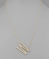 Metal Initial Pendant Necklace - 2 Colors