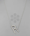 Metal Initial Pendant Necklace - 2 Colors
