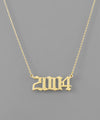 "The Birth Year" Gold Plated Necklace