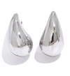 Chunky Water Drop Earrings Silver