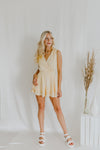 "Business Babe" Layered Skirt Romper - Lt. Yellow