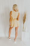 "Business Babe" Layered Skirt Romper - Lt. Yellow