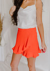 "Flawless Detail" Ruffle Skort - Orange