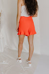 "Flawless Detail" Ruffle Skort - Orange