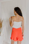"Flawless Detail" Ruffle Skort - Orange